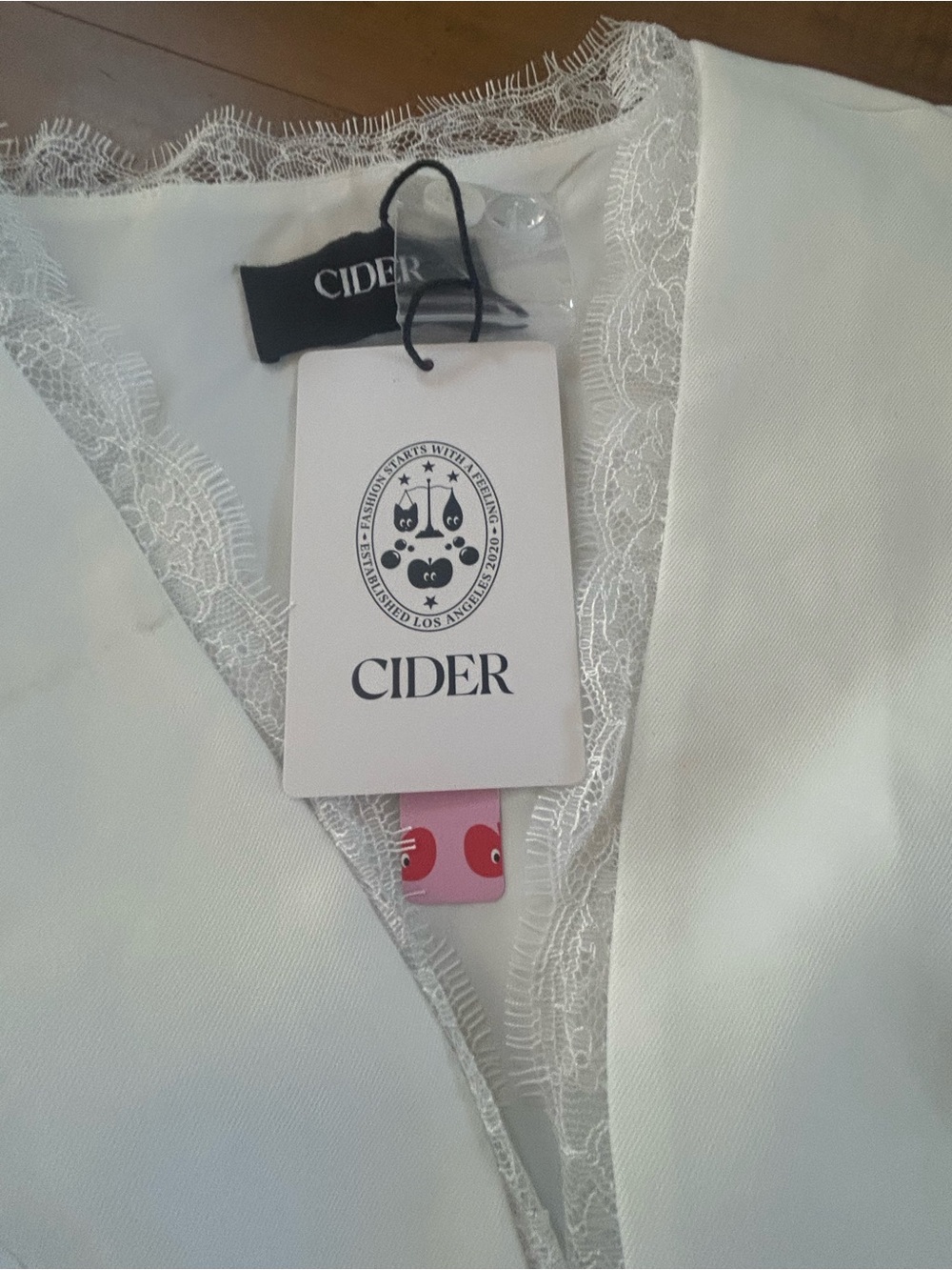 NWT Cider Sleeveless White Jumpsuit with Tailored Vest - Picture 10 of 14